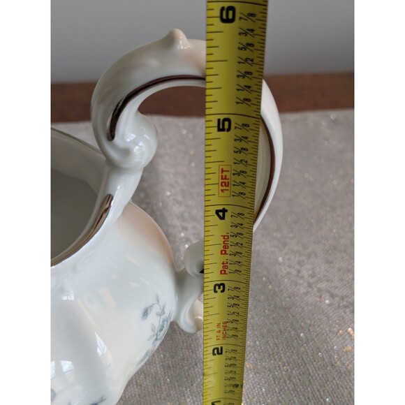 Johann Haviland Bavaria Creamer Germany Fine China Blue Garland Floral Pitcher - Picture 11 of 12